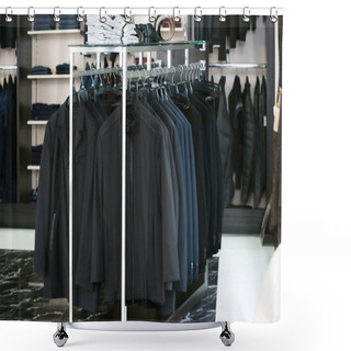 Personality  Stylish Clothes At Store Shower Curtains