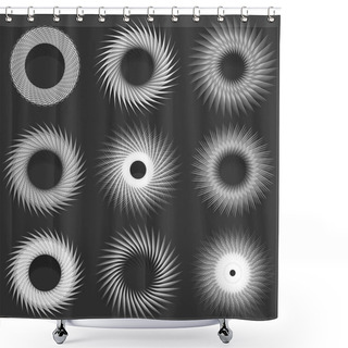 Personality  Abstract Circular Shape Shower Curtains