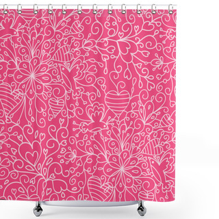 Personality  Romantic Garden Seamless Pattern Background Shower Curtains