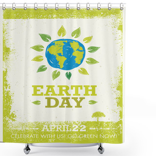 Personality  Earth Day Eco Poster Shower Curtains