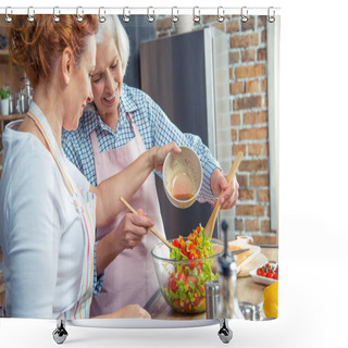 Personality  Women Cooking Together Shower Curtains