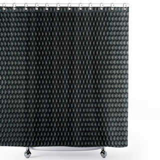 Personality  Black Metal Hex Cells Texture  Shower Curtains