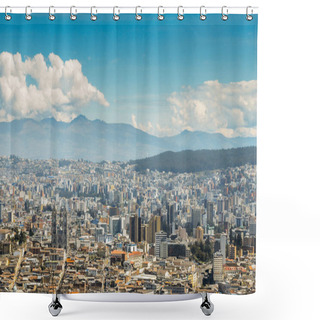 Personality  Panorama Of Quito - Ecuador As Seen From The Panecillo, A 200-metre-high Hill Of Volcanic-origin Shower Curtains