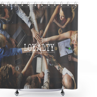 Personality  Business Team Holding Hands Together Shower Curtains