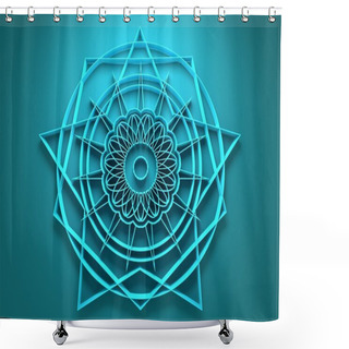 Personality  Mandala. Ethnic Decorative Elements. Shower Curtains