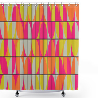 Personality  Abstract Geometric Vector Illustration With Repeat Design Shower Curtains