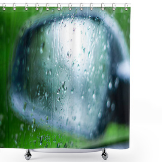 Personality  Wet Car Wing Mirror Shower Curtains