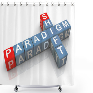 Personality  3d Buzzword 'paradigm Shift' Shower Curtains