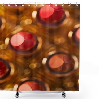 Personality  Selective Focus Of Various Shades Of Lipsticks Shower Curtains
