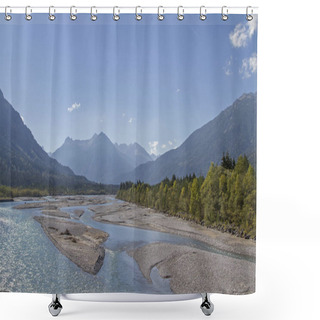 Personality  The Imposing Broad River Valley Of The Lech In Tyrol Was Designated A Nature Protection Area And Is Called The Tyrolean Lech Nature Park Shower Curtains