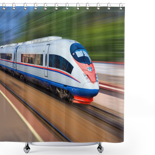 Personality  Modern Train Shower Curtains
