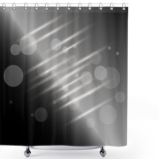Personality  Black And White Light Effect Background Shower Curtains