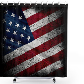 Personality  Grunge United States Of America Flag Shower Curtains