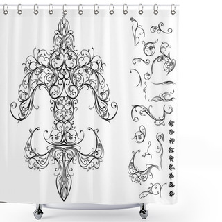 Personality  Fleur De Lis Shower Curtains