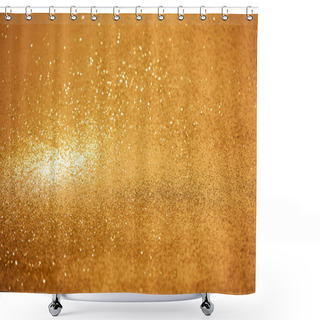 Personality  Golden Christmas Background With Shiny Glitter Shower Curtains