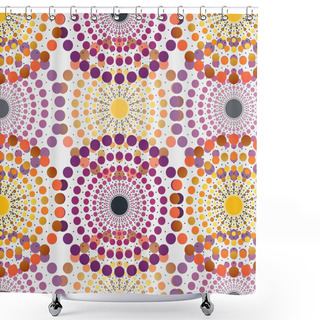 Personality  Abstract Pattern With Circles. Abstract The Background Shower Curtains