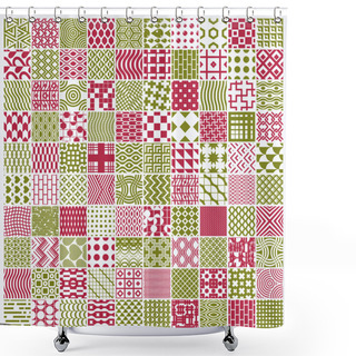 Personality  Collection Of Abstract Seamless Compositions  Shower Curtains