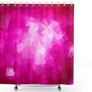 Personality  Abstract Triangle Pink Texture Shower Curtains
