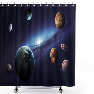 Personality  High Resolution Images Presents Planets Of The Solar System. This Image Elements Furnished By NASA. Shower Curtains