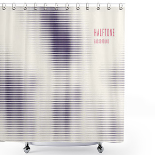 Personality  Monochrome Printing Raster, Abstract Vector Halftone Background. Shower Curtains