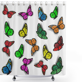 Personality  Butterflies Shower Curtains
