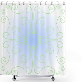 Personality  Circular Seamless Pattern Of Colored Motifs Shower Curtains