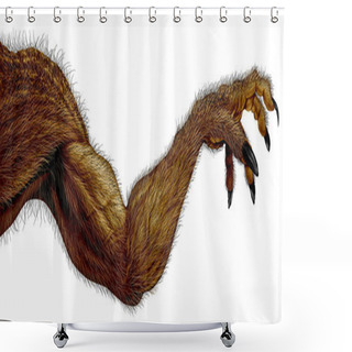 Personality  Werewolf Monster Arm Shower Curtains