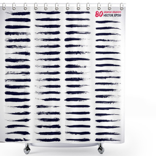 Personality  C GRUNGE BRUSHES Shower Curtains