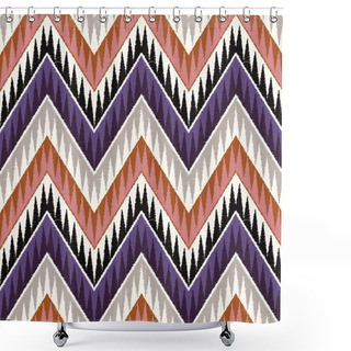 Personality  Zigzag Textile Pattern Shower Curtains