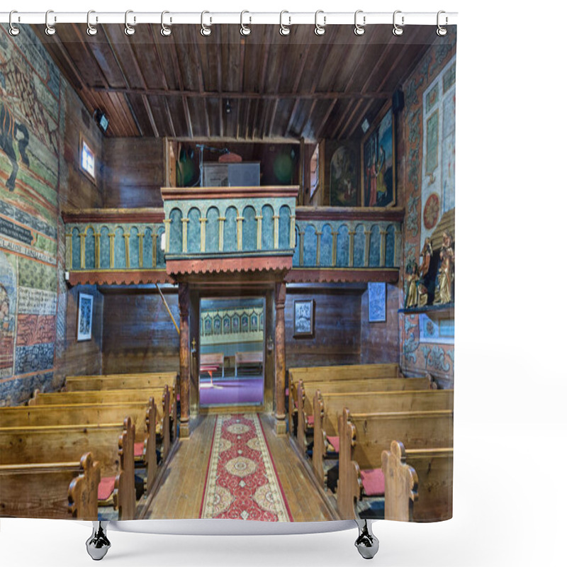 Personality  Catholic Articular Wooden Church Of Saint Francis Of Assisi, UNESCO, Hervartov, Slovakia. Shower Curtains