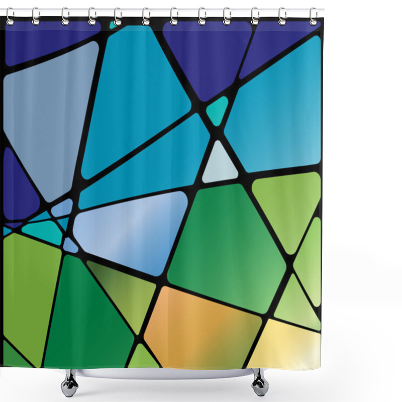 Personality  Abstract Stained Glass Window Shower Curtains