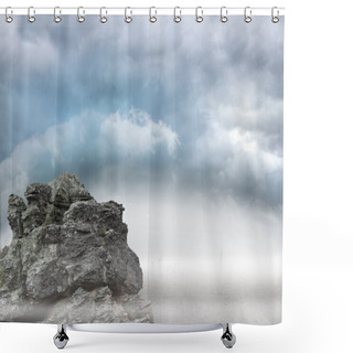 Personality  Rocky Landscape Shower Curtains