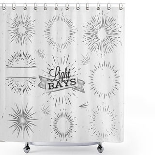 Personality  Light Ray Vintage Shower Curtains