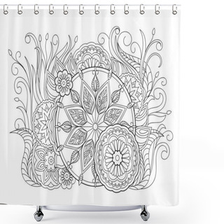 Personality  Mandalas, Herb, Leaves And Flowers Shower Curtains