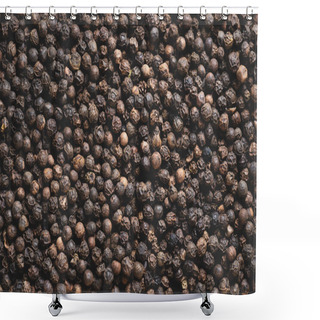 Personality  Full Frame View Of Dried Aromatic Peppercorns Background Shower Curtains