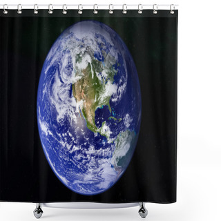Personality  Planet Earth In Galaxy Space Shower Curtains