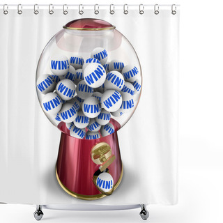 Personality  Win Lottery Ball Dispenser Lucky Winner Jackpot Shower Curtains