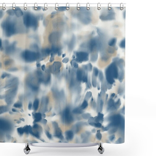 Personality  Seamless Vector Cloudy Tie Dye Pastel Surface Pattern Design For Print. Shower Curtains