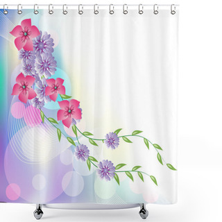 Personality  Glowing Background With Flowers Shower Curtains