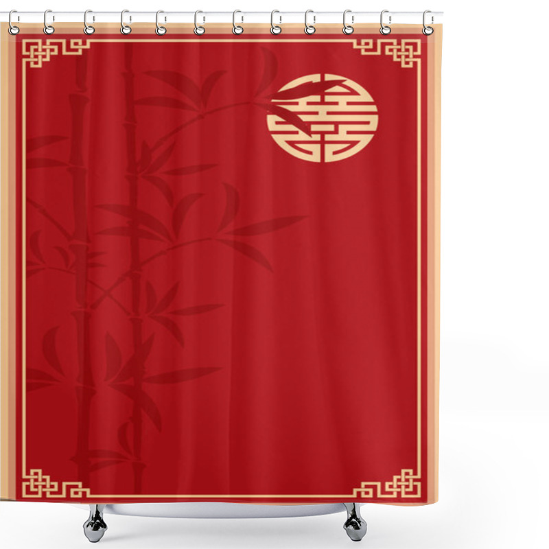 Personality  Vector Oriental Template Composition (cover, invitation, blank, background) shower curtains
