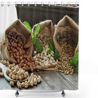 Personality  Lentils, Chickpeas, Red Beans Shower Curtains