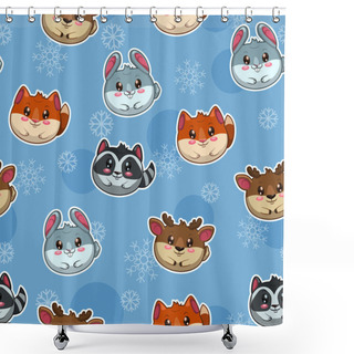 Personality  Pattern With Animals Shower Curtains