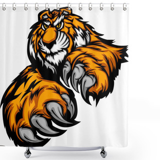 Personality  Tiger Body With Paws And Claws Shower Curtains