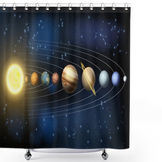 Personality  Planets Of The Solar System  Shower Curtains