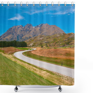 Personality  Cecil Peak Mountain Road Shower Curtains