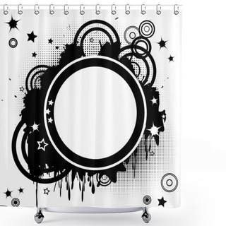 Personality  Abstract Background With Funky Circles Shower Curtains