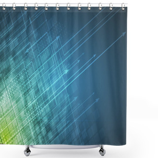 Personality  Abstract Tech Background. Futuristic Technology Interface. Vecto Shower Curtains