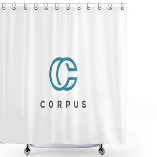 Personality  Letter C Logo Monogram Design  Shower Curtains