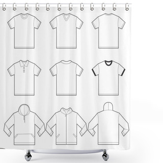 Personality  White Shirts Template Shower Curtains