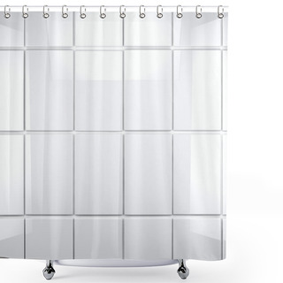 Personality  Tile Wall Bathroom Shower Curtains